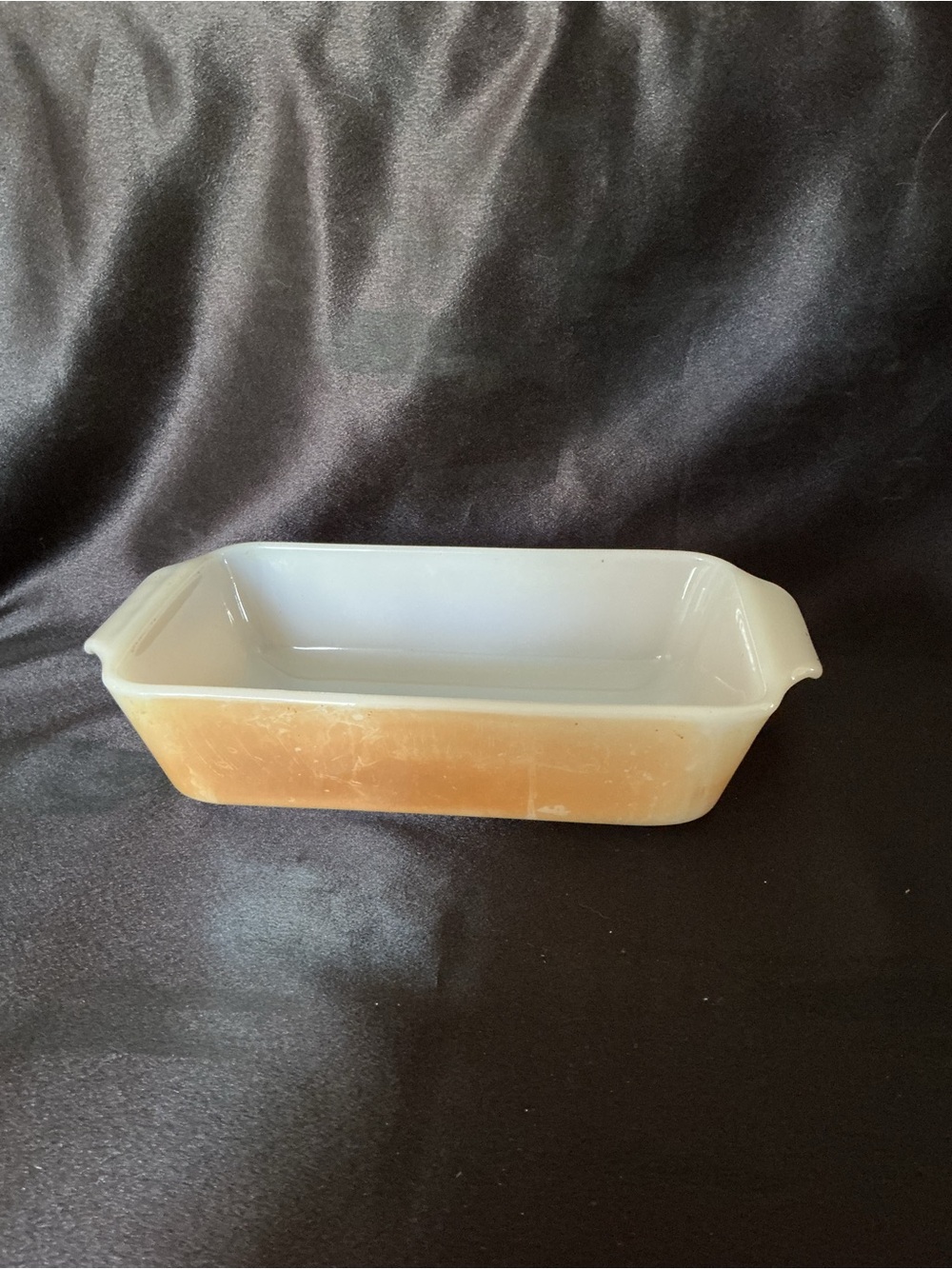 Vintage Fire King White Milk Glass Loaf Pan